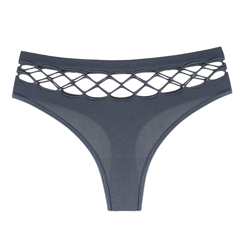 Hollow Out Lingerie Europe Seamless Sexy Panties Women Elasticity Underwear Temptation Middle-waist G String Underpant