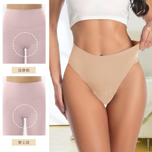 Sports Yoga Camel Toe Anti-Exposure Underwear Women's Seamless Underwear Large Size Anti-Embarrassment T-Back T-Pants