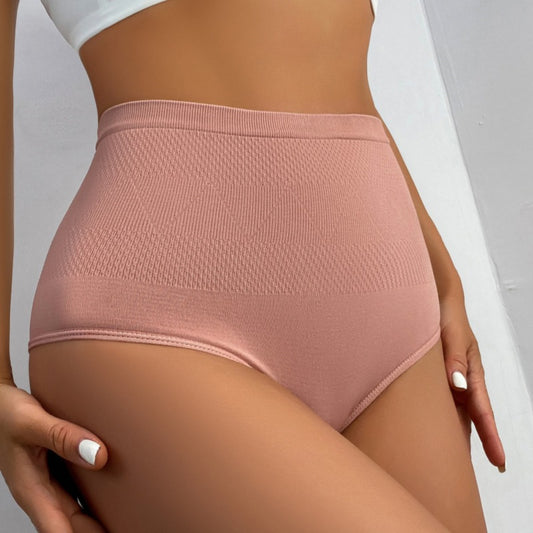 Seamless mid-high waist panties, tummy-tightening, waist-slimming and height-slimming elastic briefs for women